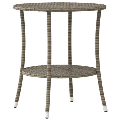 Lot de 2 chaises de jardin inclinables avec Table en résine tressée grise