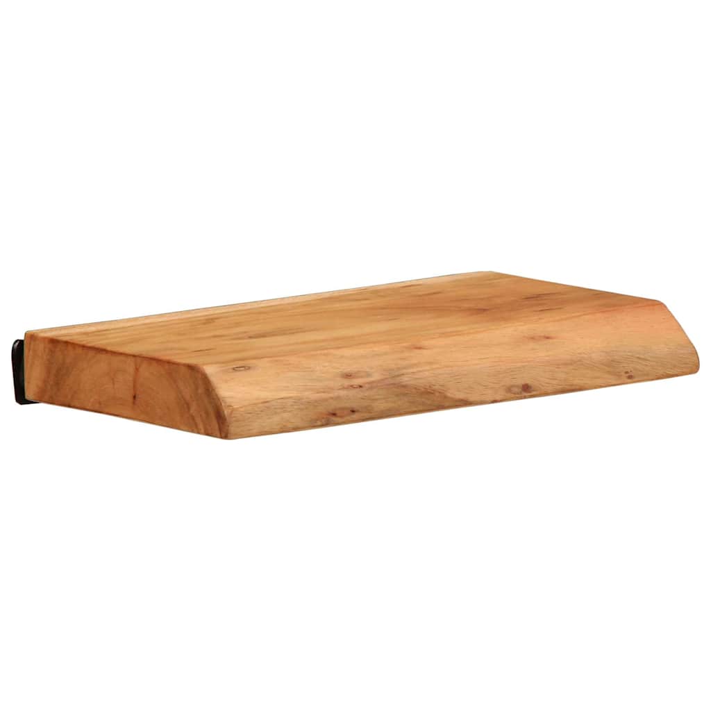 Étagères murales 2 pcs 30x20x3,5 cm bois massif d'acacia