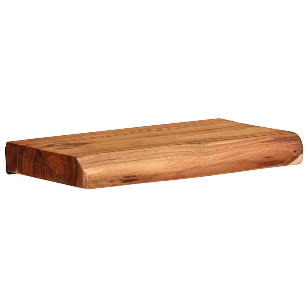 Étagères murales 2 pcs 30x20x3,5 cm bois massif d'acacia