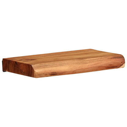 Étagères murales 2 pcs 30x20x3,5 cm bois massif d'acacia