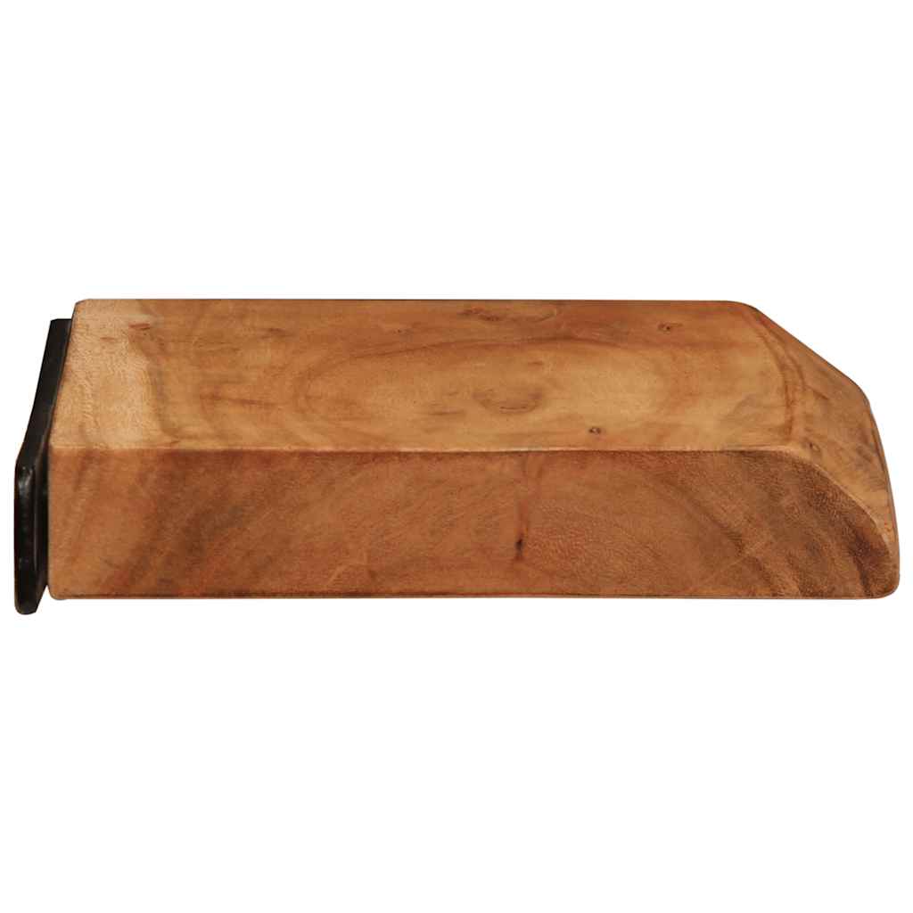 Étagères murales 2 pcs 30x20x3,5 cm bois massif d'acacia