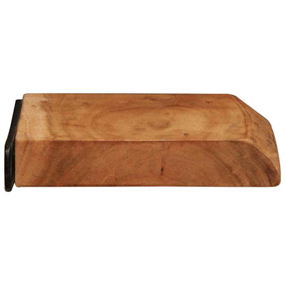 Étagères murales 2 pcs 30x20x3,5 cm bois massif d'acacia