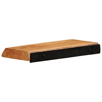 Étagères murales 2 pcs 30x20x3,5 cm bois massif d'acacia