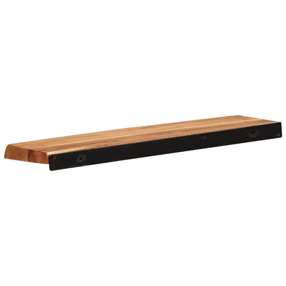 Étagères murales 2 pcs 60x20x3,5 cm bois massif d'acacia