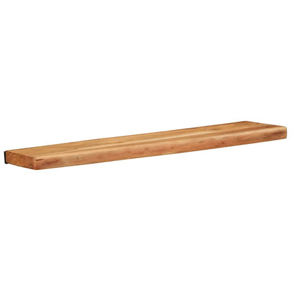 Étagères murales 2 pcs 80x20x3,5 cm bois massif d'acacia