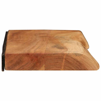 Étagères murales 2 pcs 80x20x3,5 cm bois massif d'acacia