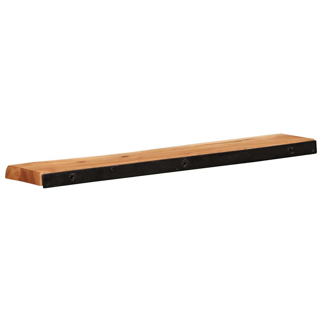 Étagères murales 2 pcs 80x20x3,5 cm bois massif d'acacia