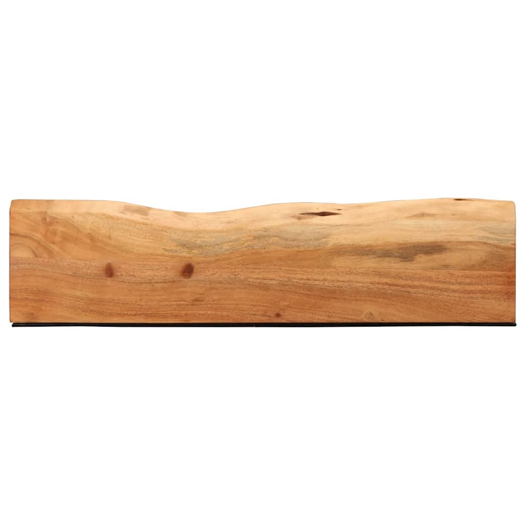 Étagères murales 2 pcs 80x20x3,5 cm bois massif d'acacia