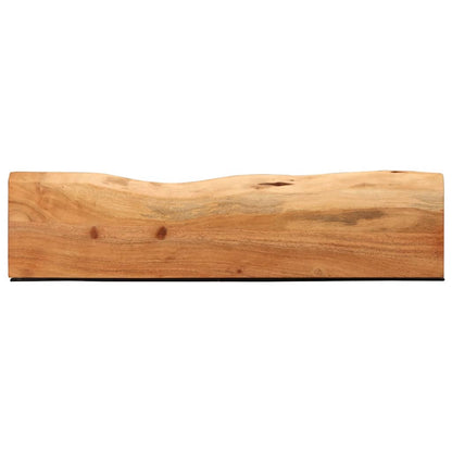 Étagères murales 2 pcs 80x20x3,5 cm bois massif d'acacia