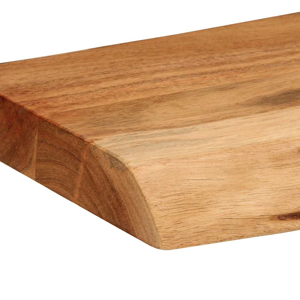 Étagères murales 2 pcs 80x20x3,5 cm bois massif d'acacia