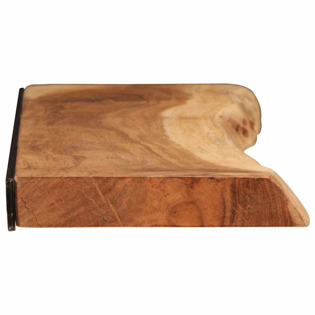 Étagères murales 2 pcs 100x20x3,5 cm bois massif d'acacia