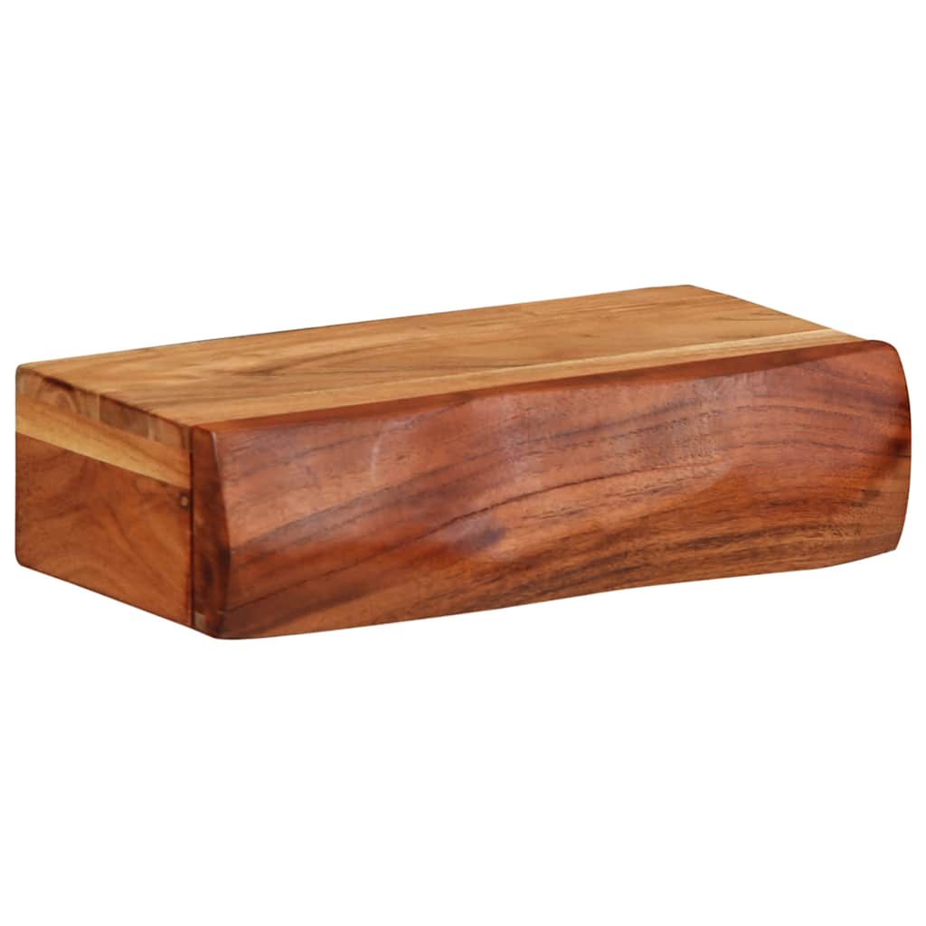 Étagères murales 2 pcs 30x17x8 cm bois massif d'acacia