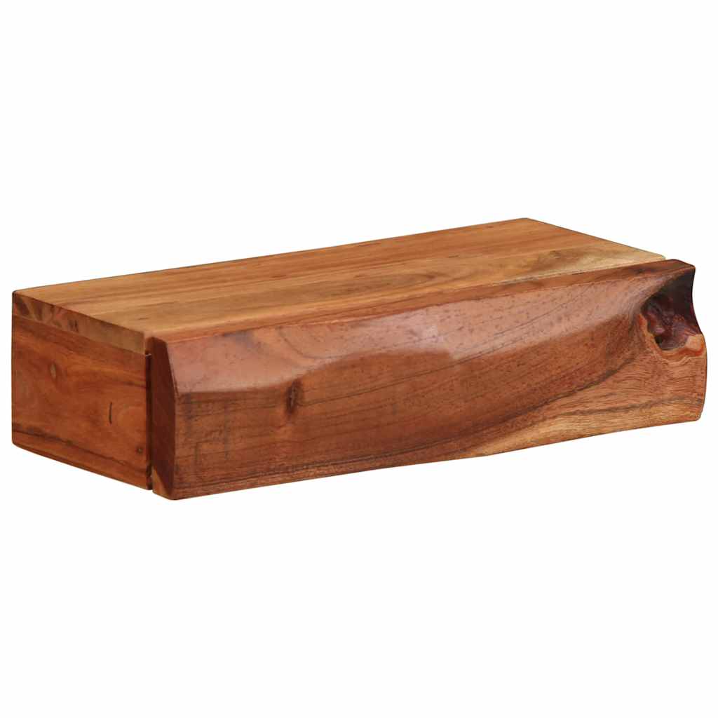 Étagères murales 2 pcs 30x17x8 cm bois massif d'acacia