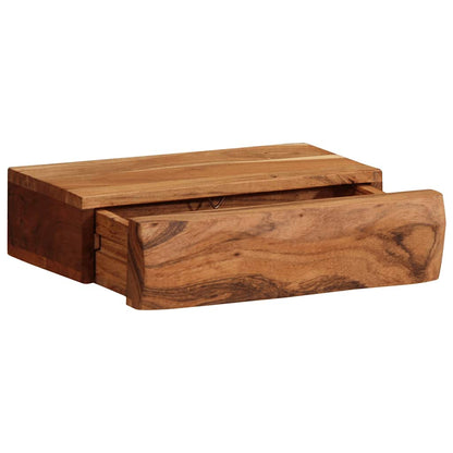 Étagères murales 2 pcs 30x17x8 cm bois massif d'acacia