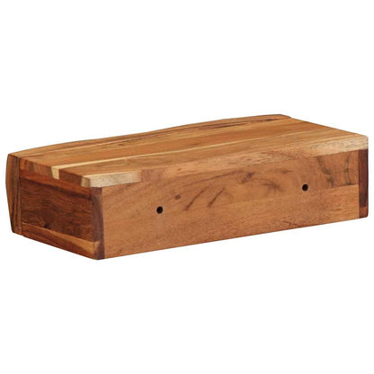 Étagères murales 2 pcs 30x17x8 cm bois massif d'acacia