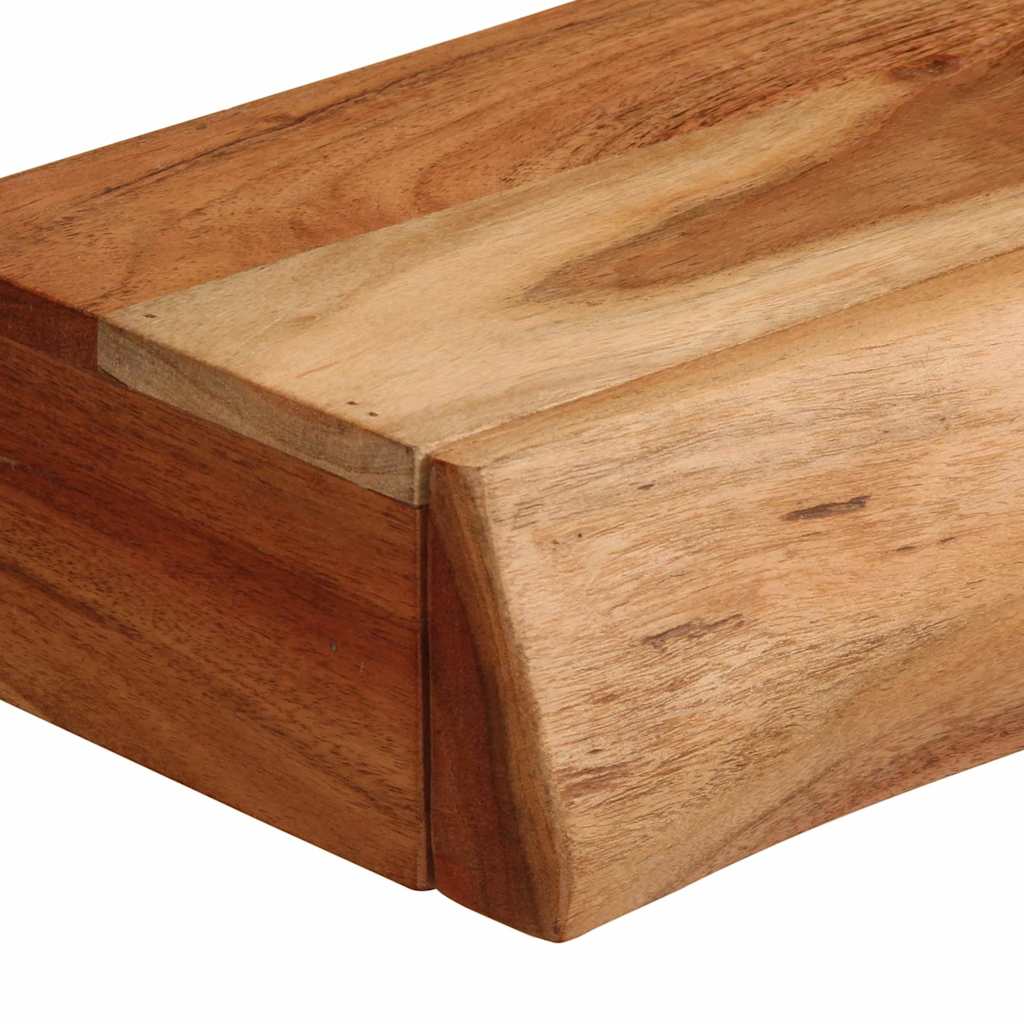 Étagères murales 2 pcs 60x17x8 cm bois massif d'acacia