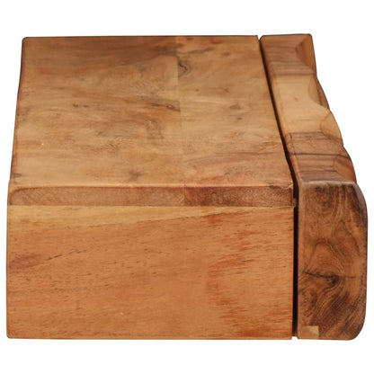 Étagères murales 2 pcs 80x17x8 cm bois massif d'acacia