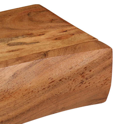 Étagères murales 2 pcs 80x17x8 cm bois massif d'acacia