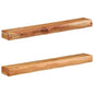 Étagères murales 2 pcs 100x17x8 cm bois massif d'acacia
