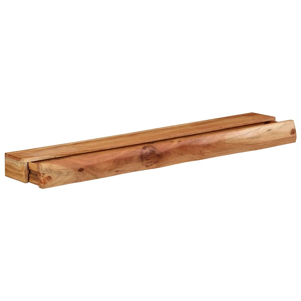 Étagères murales 2 pcs 100x17x8 cm bois massif d'acacia