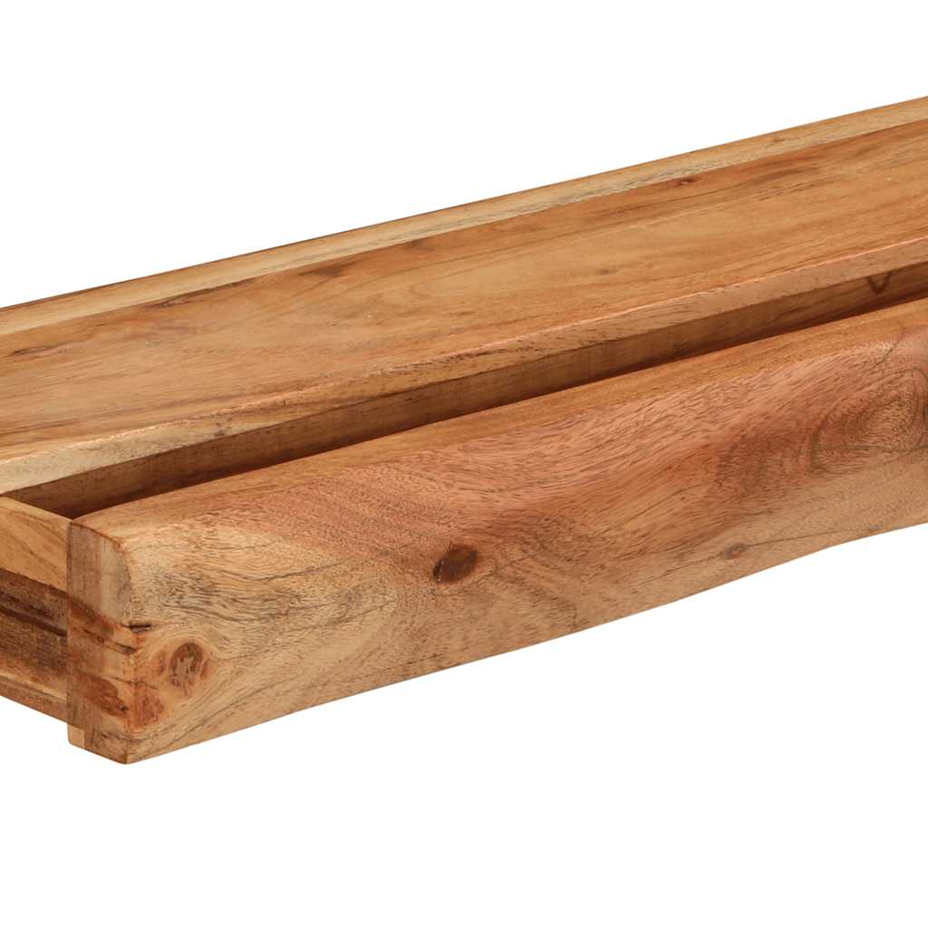 Étagères murales 2 pcs 100x17x8 cm bois massif d'acacia