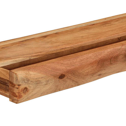 Étagères murales 2 pcs 100x17x8 cm bois massif d'acacia