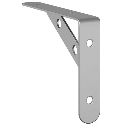 Supports d'étagères 4pcs 15x2,5x11,5cm argenté acier inoxydable
