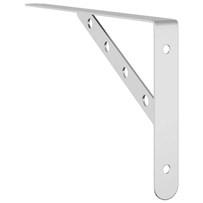 Supports d'étagères 4pcs 30x2,5x15,5cm argenté acier inoxydable