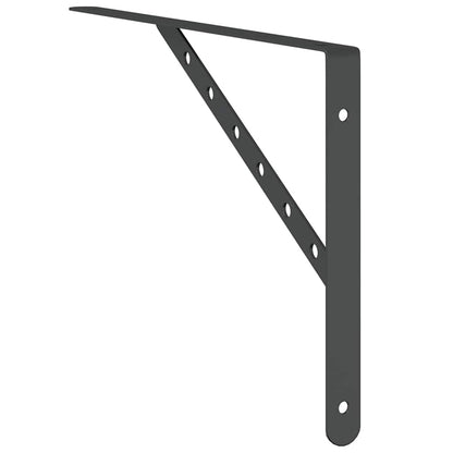 Supports d'étagères 4 pcs 40x2,5x25 cm noir acier inoxydable