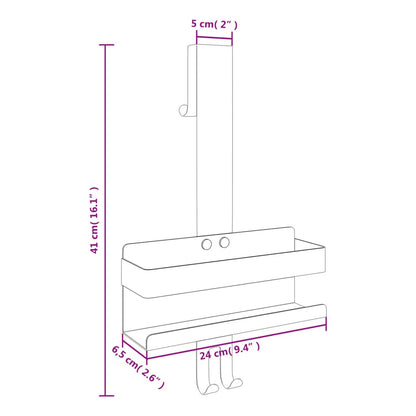 Support de douche suspendu acier inoxydable 304 brossé