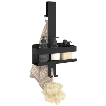 Support de douche suspendu noir mat acier inoxydable 304 brossé