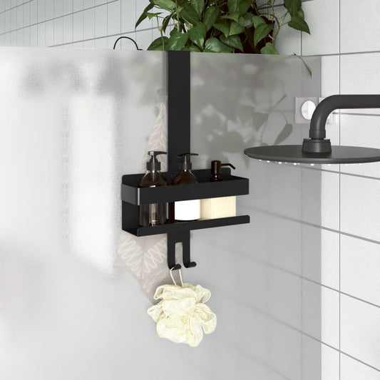 Support de douche suspendu noir mat acier inoxydable 304 brossé