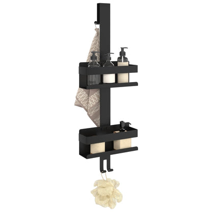 Support de douche suspendu noir mat acier inoxydable 304 brossé