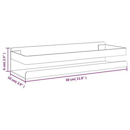 Étagère de douche noir mat acier inoxydable 304 brossé
