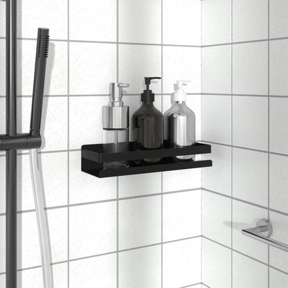 Étagère de douche noir mat acier inoxydable 304 brossé