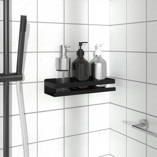 Étagère de douche noir mat acier inoxydable 304 brossé