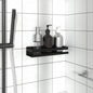 Étagère de douche noir mat acier inoxydable 304 brossé