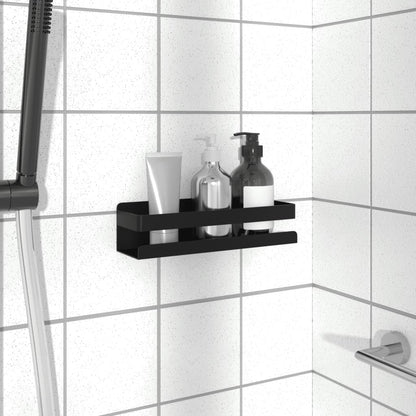 Étagère de douche noir mat acier inoxydable 304 brossé