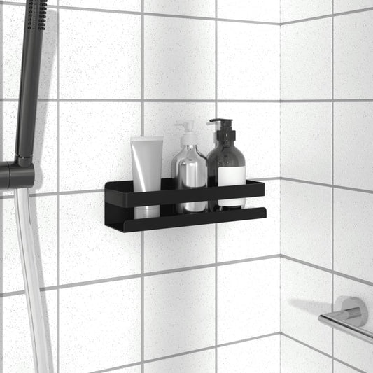 Étagère de douche noir mat acier inoxydable 304 brossé