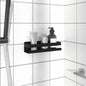 Étagère de douche noir mat acier inoxydable 304 brossé