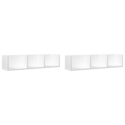 Armoires murales 2 pcs blanc 75x18x16,5 cm bois d'ingénierie