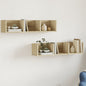 Armoires murales 2pcs chêne sonoma 75x18x16,5cm bois ingénierie