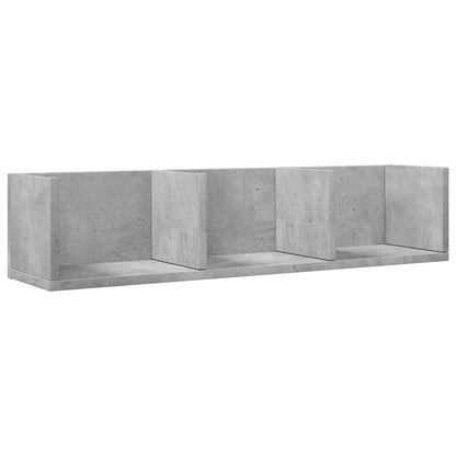 Armoires murales 2pcs gris béton 75x18x16,5cm bois d'ingénierie