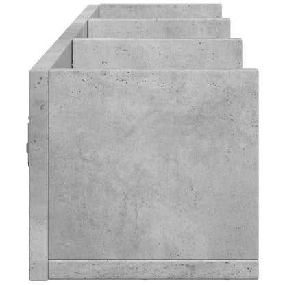 Armoires murales 2pcs gris béton 75x18x16,5cm bois d'ingénierie