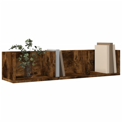 Armoire murale chêne fumé 75x18x16,5 cm bois d'ingénierie