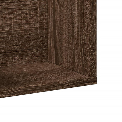 Armoires murales 2pcs chêne marron 75x18x16,5cm bois ingénierie