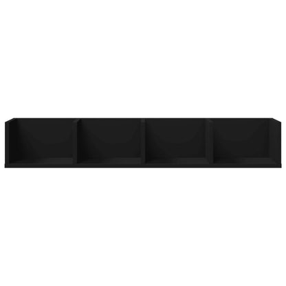 Armoires murales 2 pcs noir 99x18x16,5 cm bois d'ingénierie