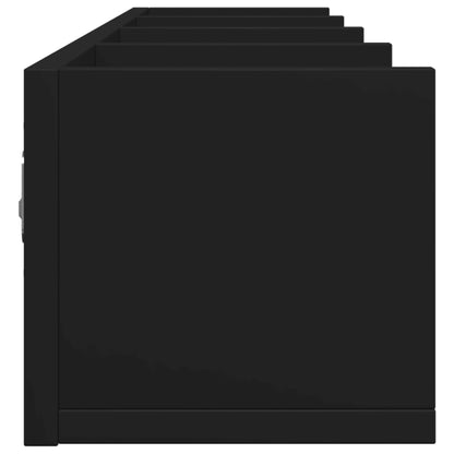Armoires murales 2 pcs noir 99x18x16,5 cm bois d'ingénierie