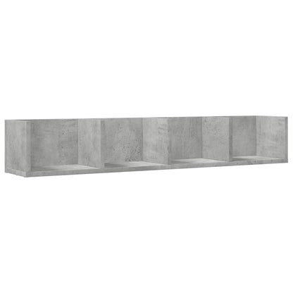 Armoires murales 2pcs gris béton 99x18x16,5cm bois d'ingénierie