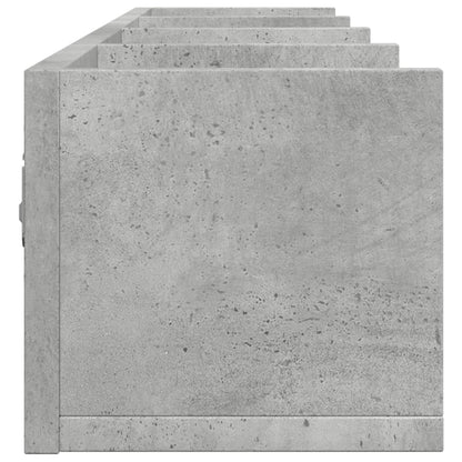 Armoires murales 2pcs gris béton 99x18x16,5cm bois d'ingénierie